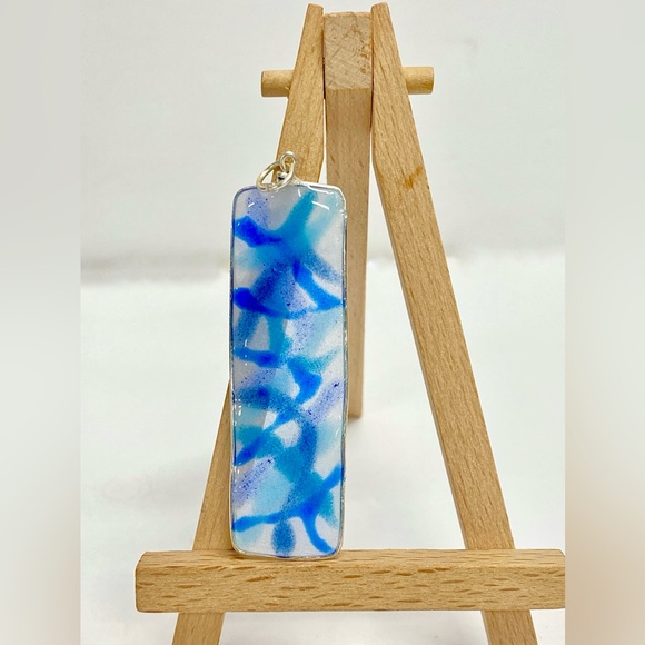 HANDMADE Original Abstract Resin Art Statement Pendant - Picture 6 of 9